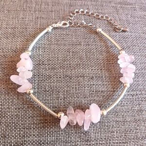 Rose Quartz Bracelet Handmade - New Item (7"-10")
